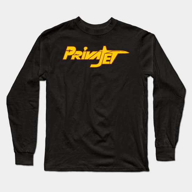 Private Jet Long Sleeve T-Shirt by Markyartshop